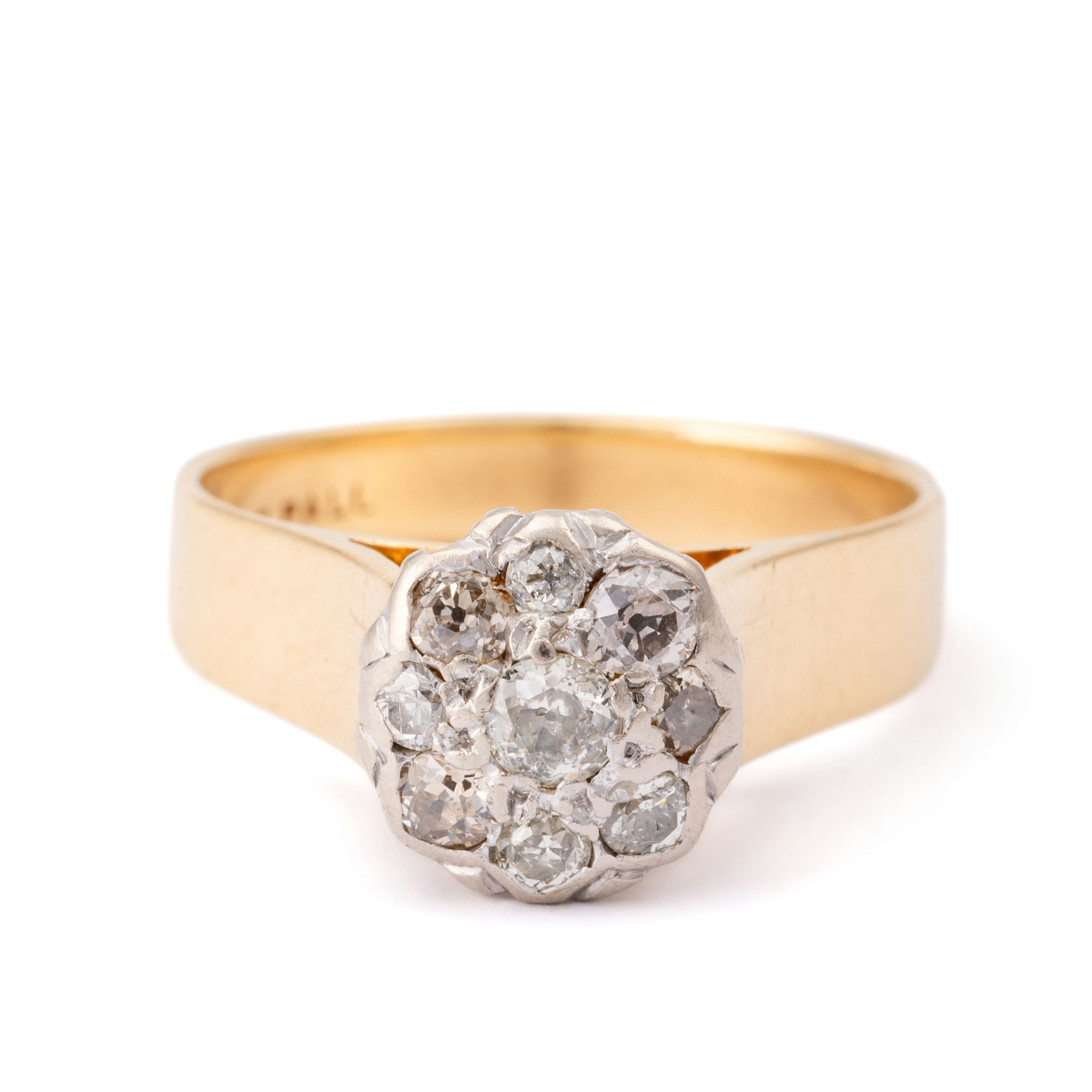 Old Cut Diamond Ring 18ct Gold,