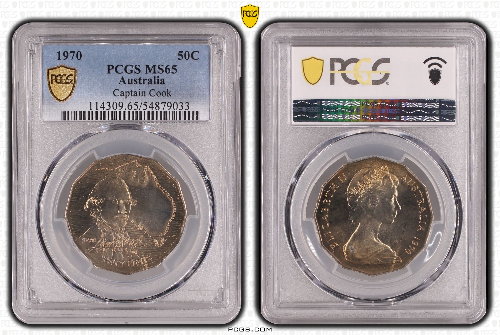 Captain Cook, Fifty Cent, 1970, PCGS MS65