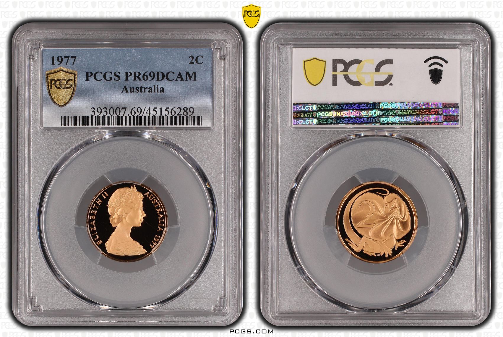 , Two Cent, 1977, Pcgs Pr69dcam