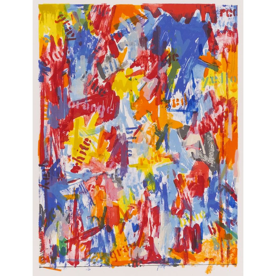 Jasper Johns ''False Start I'' 1975 Lithograph