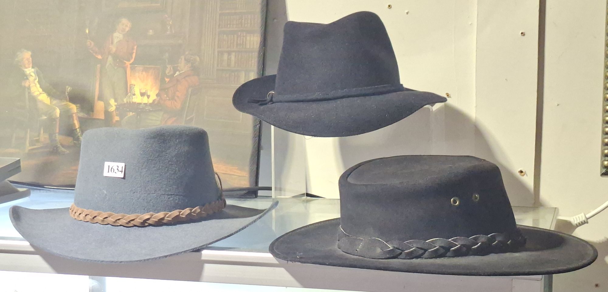 THREE AUSTRALIAN HATS