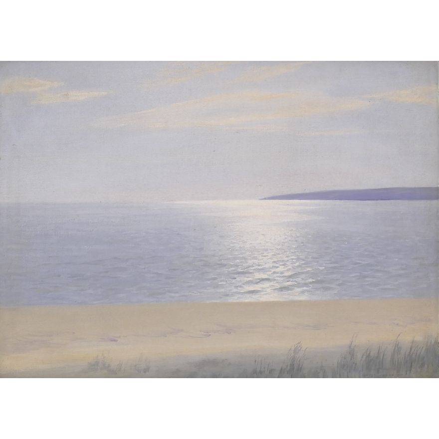Feodor Zakharov (1882-1967 New York/Russia) 'Glistening Sea' Oil on Canvas Board