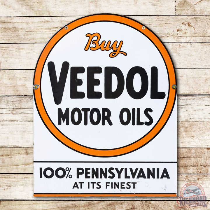 Buy Veedol Motor Oils "100% Pennsylvania" Porcelain Sign TAC 9.5