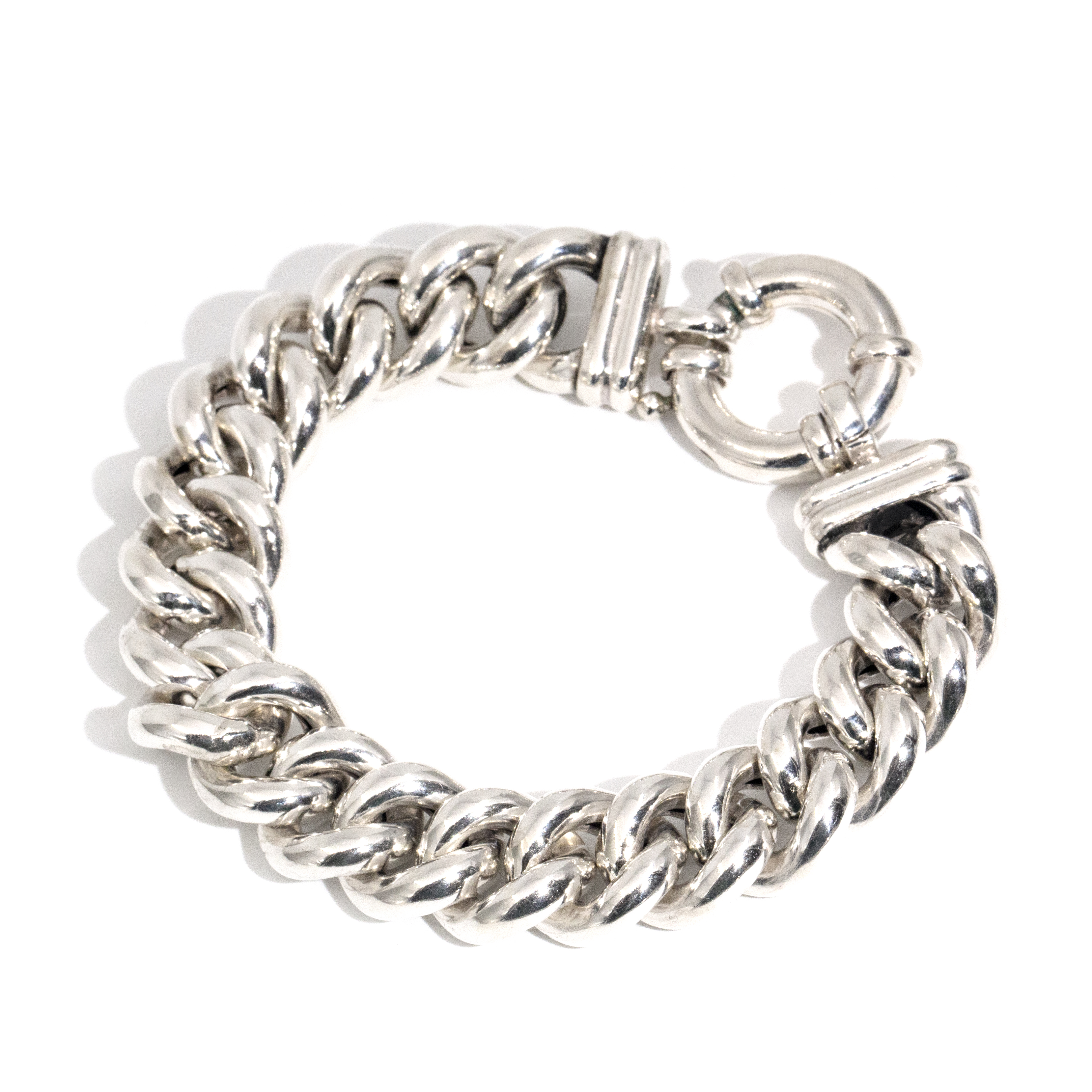 Silver Curb Link Bracelet,
