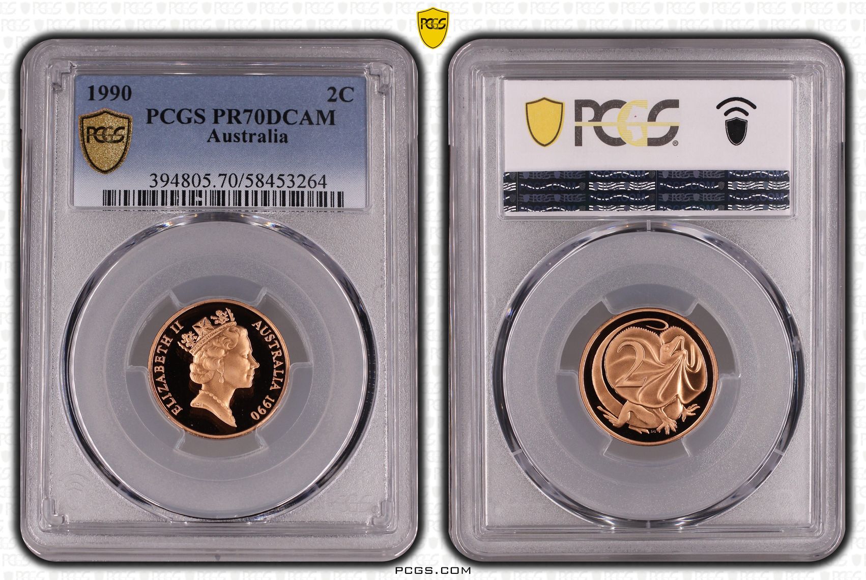 Two Cent, 1990, Pcgs Pr70dcam