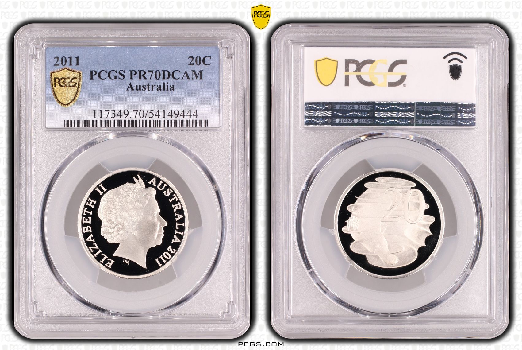 Twenty Cent, 2011, PCGS PR70DCAM