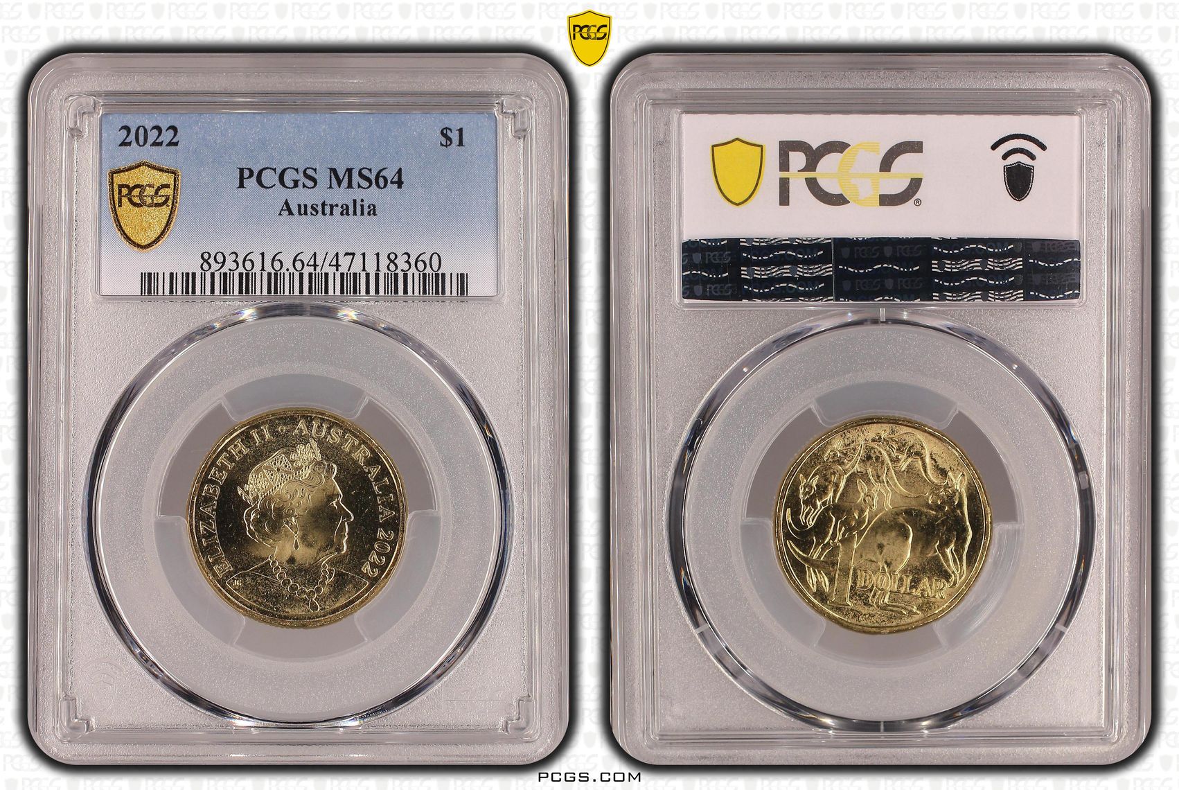 Elizabeth II, One Dollar, 2022, PCGS MS64