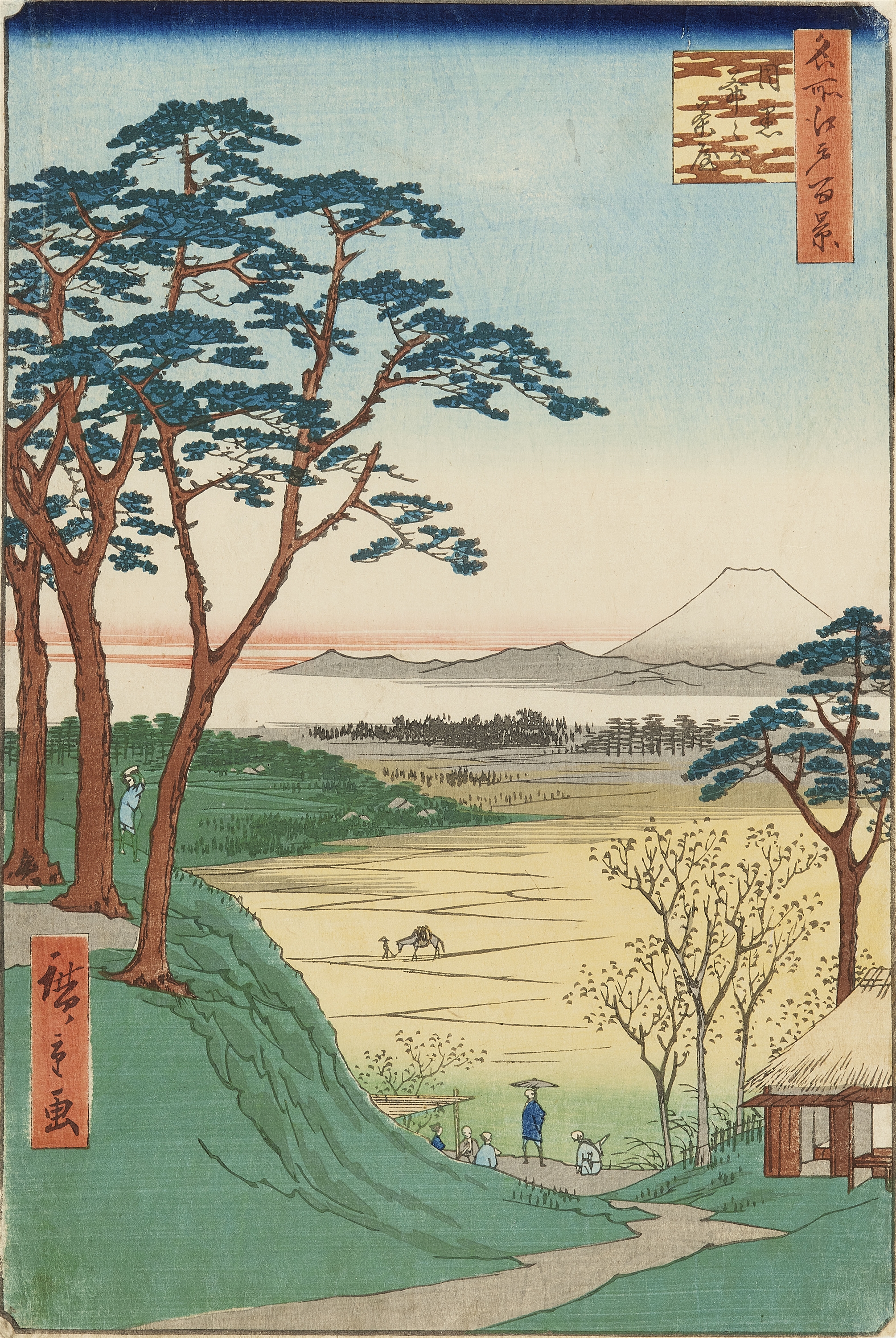Utagawa Hiroshige Tea stall and canal