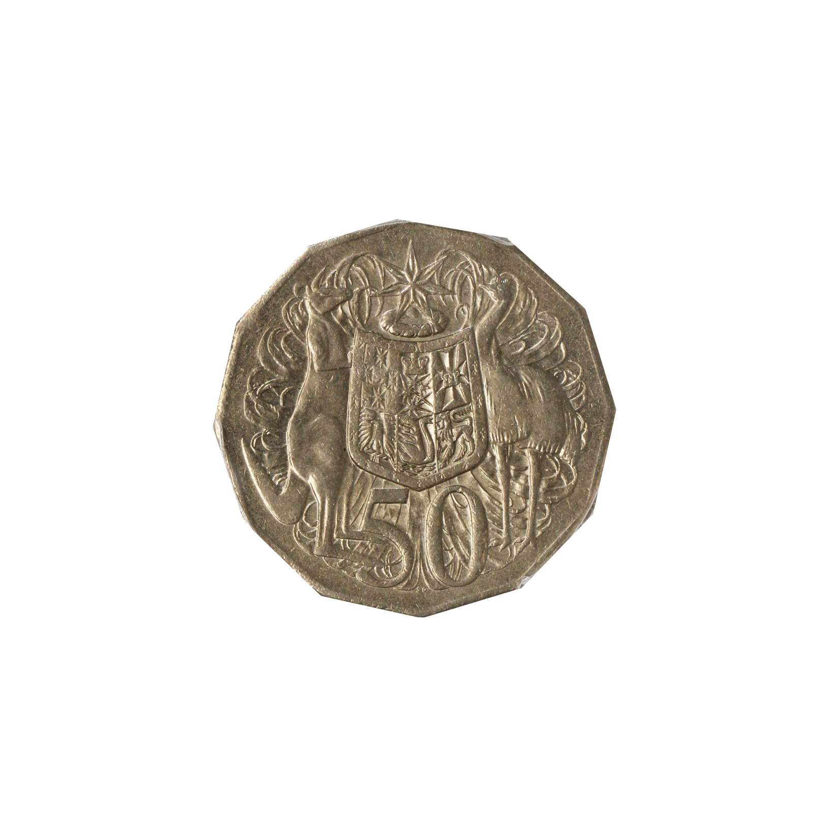 842. · Elizabeth II, Fifty Cents, 1980, AU53