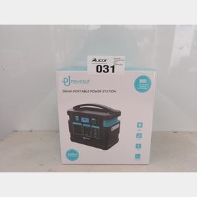 POWERUP 300W UPS PORTABLE POWER STATION WITH 3 PRONG PLUG - 296WH 80000MAH LITHIUM-ION BATTERY CAPACITY LIGHTWEIGHT AND PORTABLE