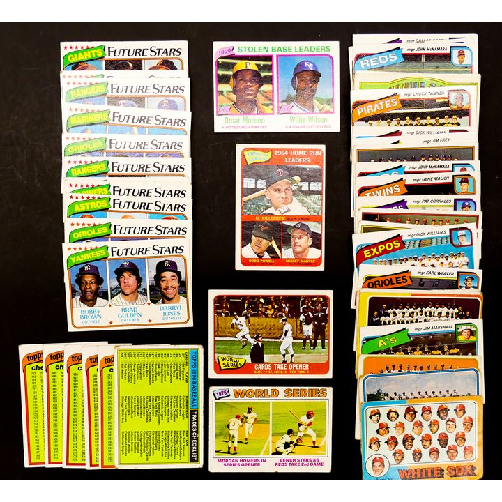 47pc Vintage Topps 1970's & 1980's Baseball Cards.