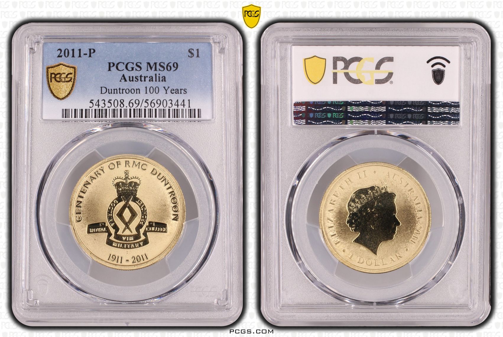 Duntroon 100 Years, One Dollar, 2011-P, PCGS MS69