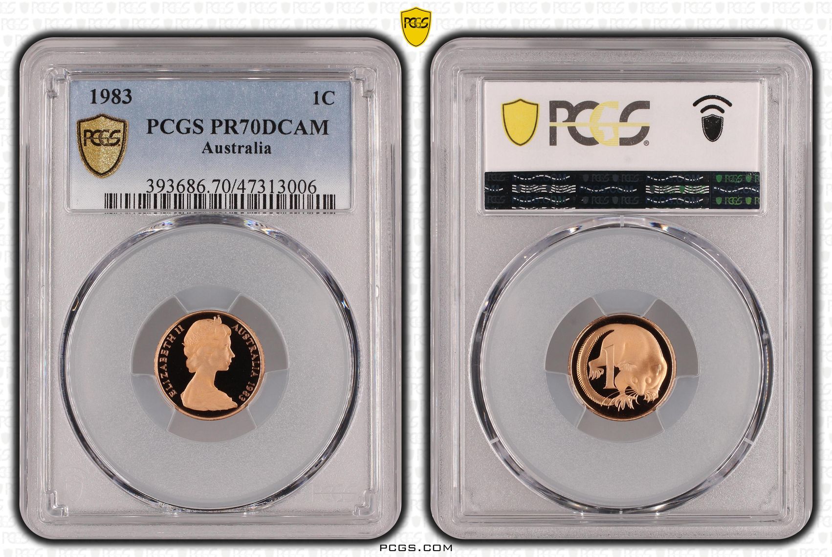Elizabeth II, One Cent, 1983, PCGS PR70DCAM