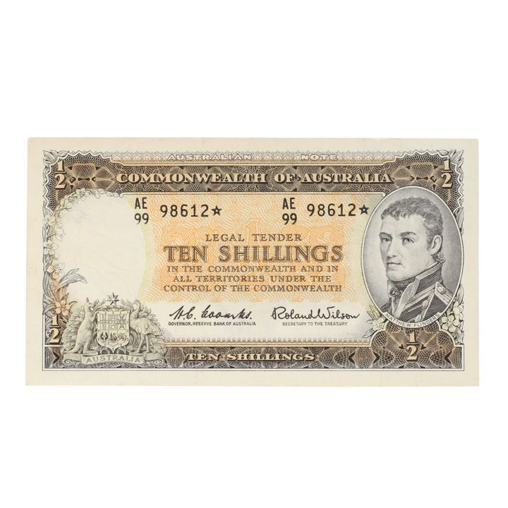 Coombs/Wilson, Ten Shillings, 1961, aEF