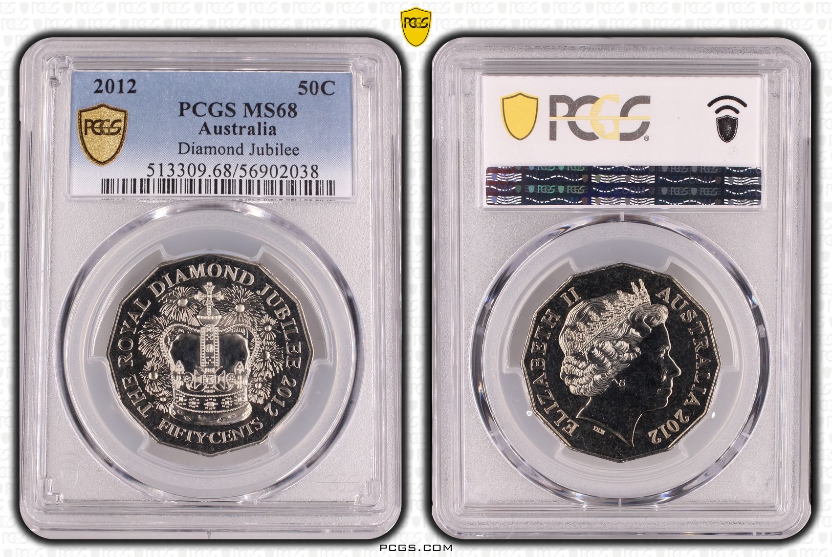 Diamond Jubilee, Fifty Cent, 2012, PCGS MS68