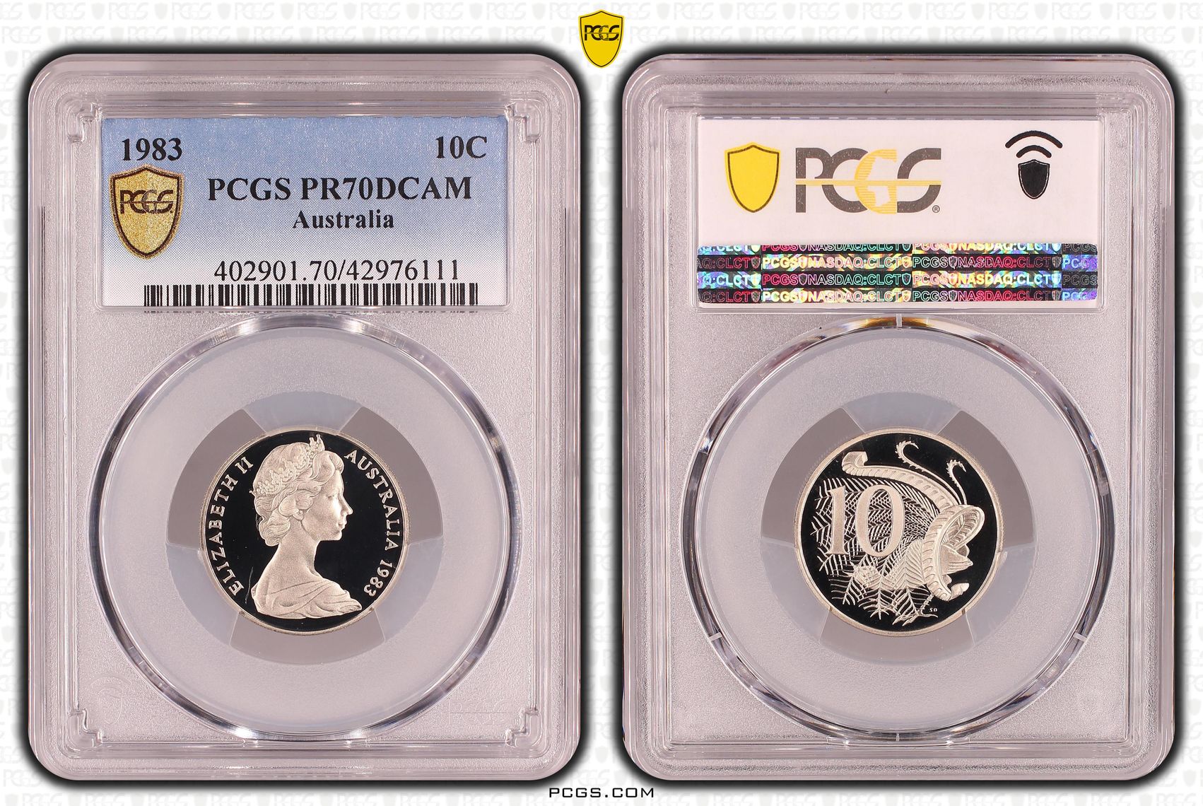 Elizabeth II, Ten Cent, PR70DCAM , 1983 PCGS POP - 17/0