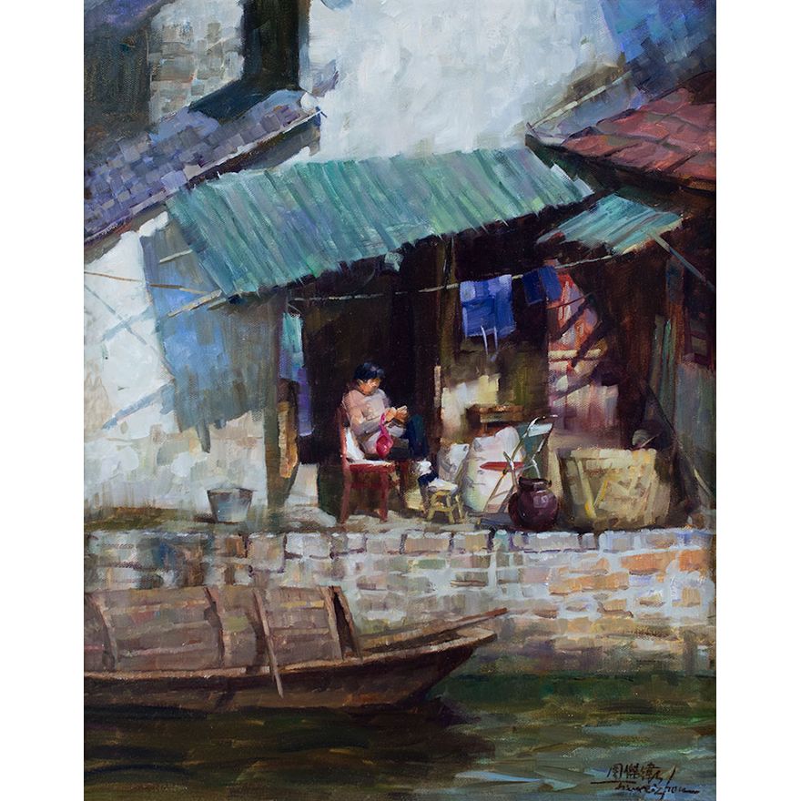 Jie Wei Zhou (1962- ), Canal Scene