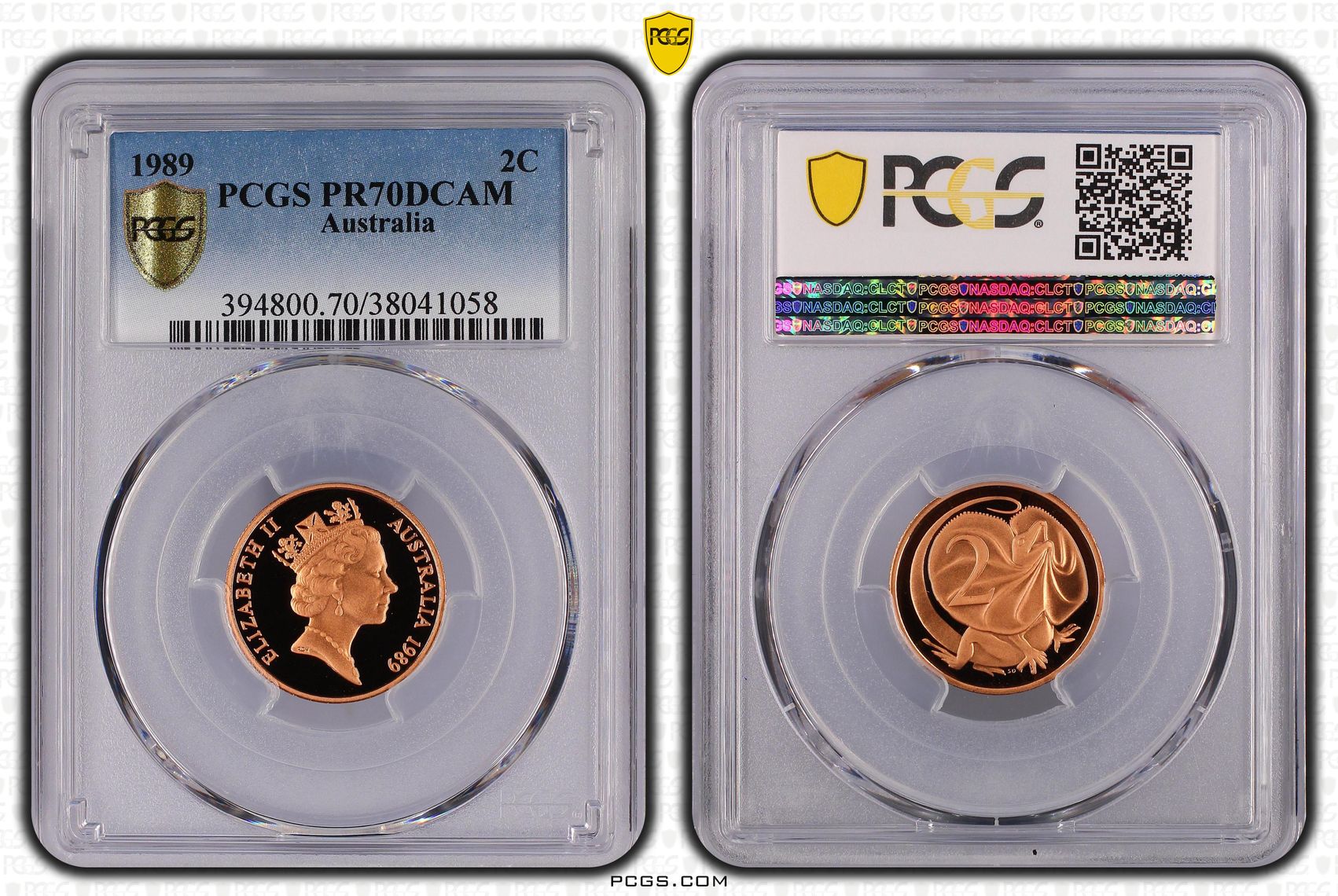 41 · 1989 Australia Two Cent, 2c Proof PCGS - PR70DCAM POP 25/0 -058