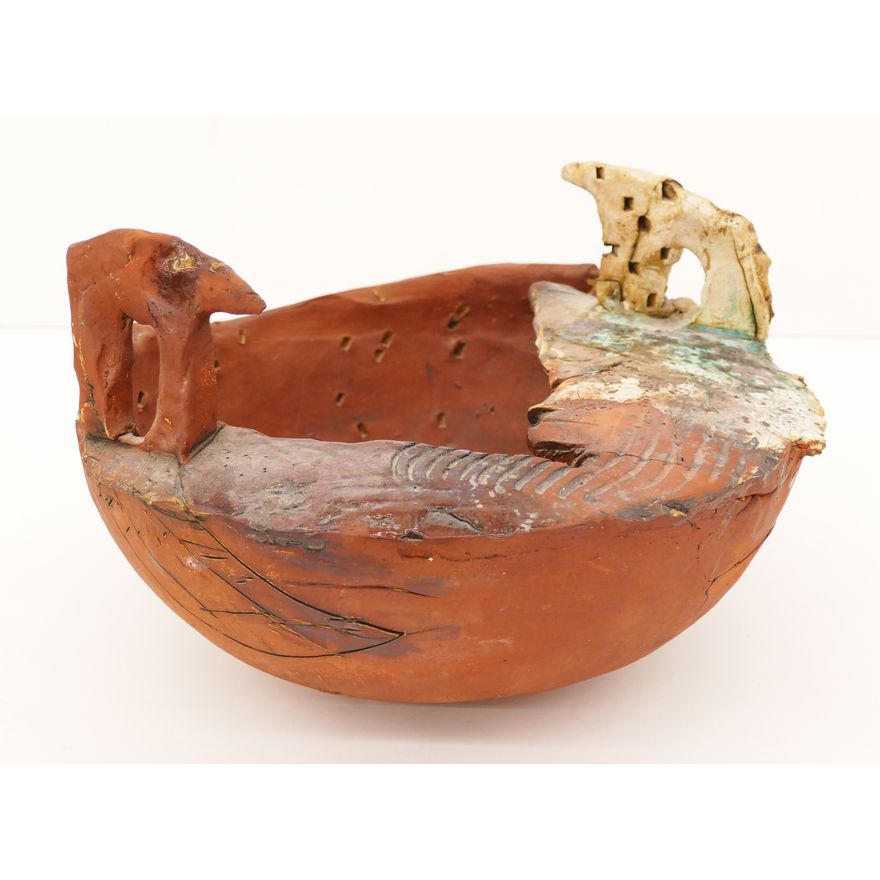 Mike Moran ''Horses Bowl'' 1984 Ceramic