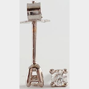 18CT WHITE GOLD DIAMOND STUDS .180CTS TOTAL COLOUR IJ CLARITY VS/SI-51921/246