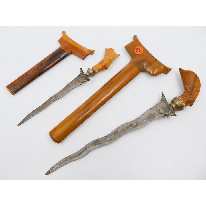 2pc Old Indonesian Kris Daggers- 10'' and 14''
