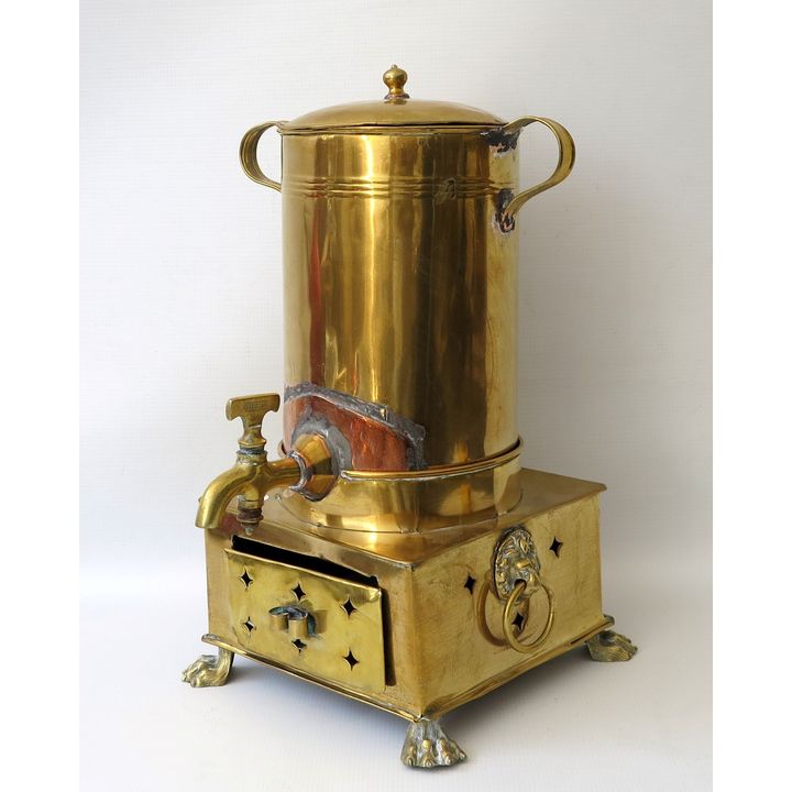 BRASS COFFEE URN AND KONFOOR