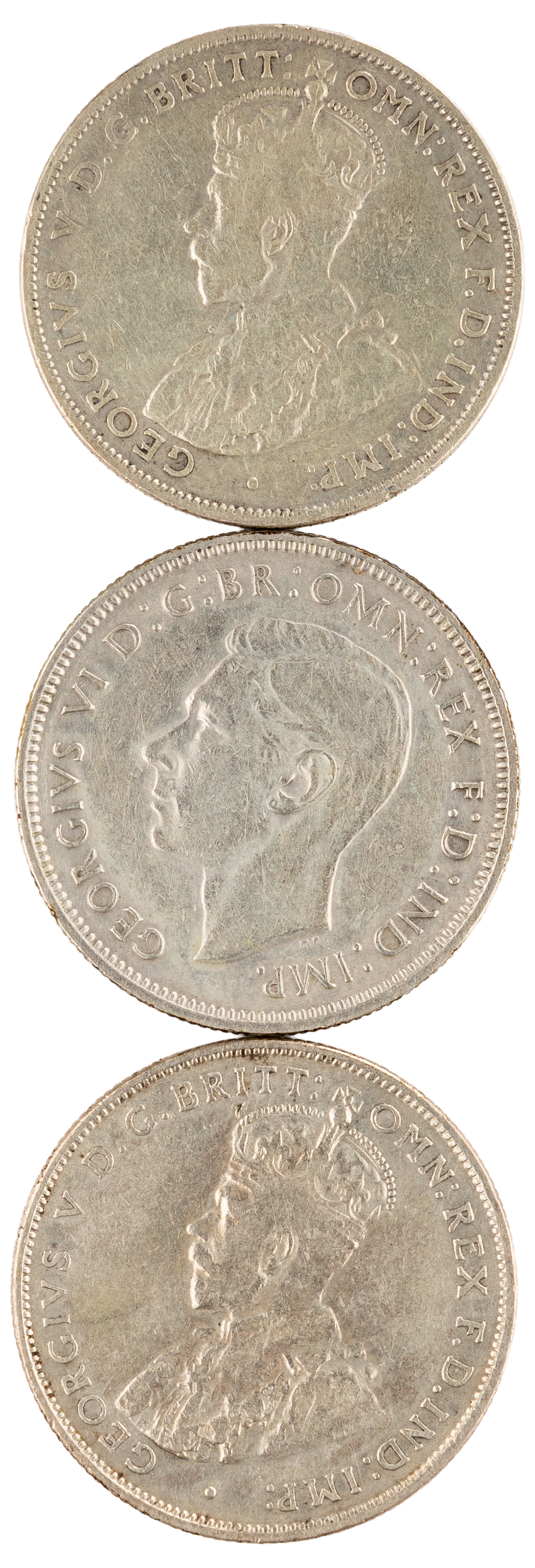 George V - George VI, Florin, 1932 - 1939, aF - VF