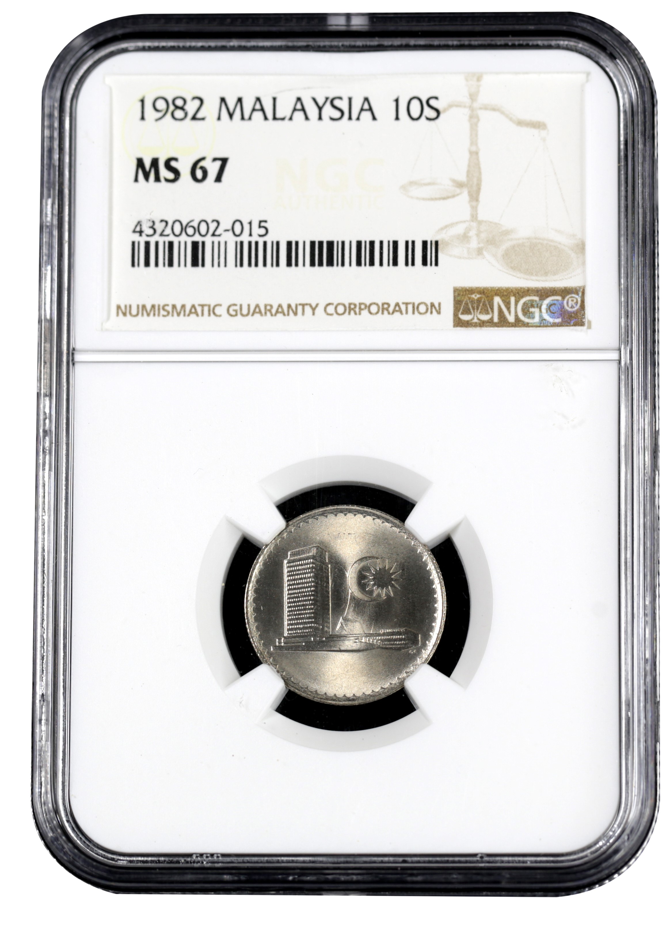 Malaysia 1982, 10 Sen, NGC MS 67. | Unique World Coin Sdn Bhd