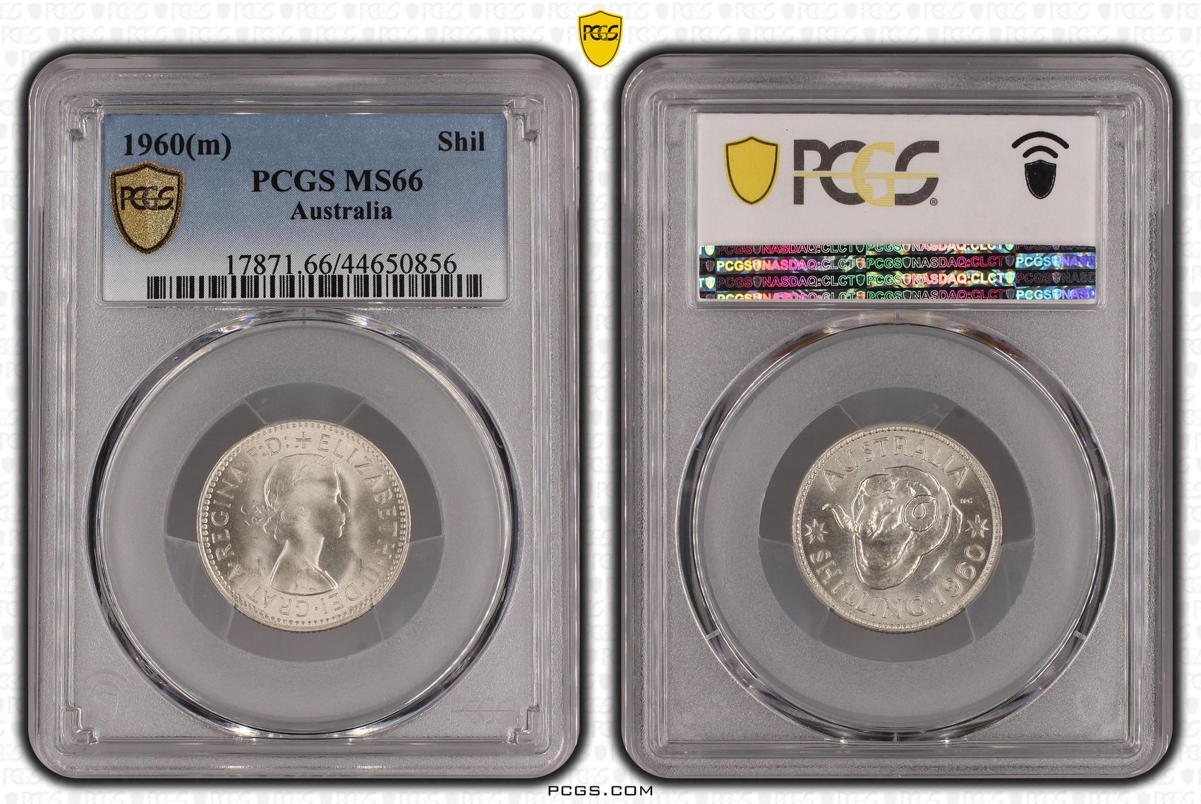 1960(m) Australia Shilling Silver PCGS - MS66 -856