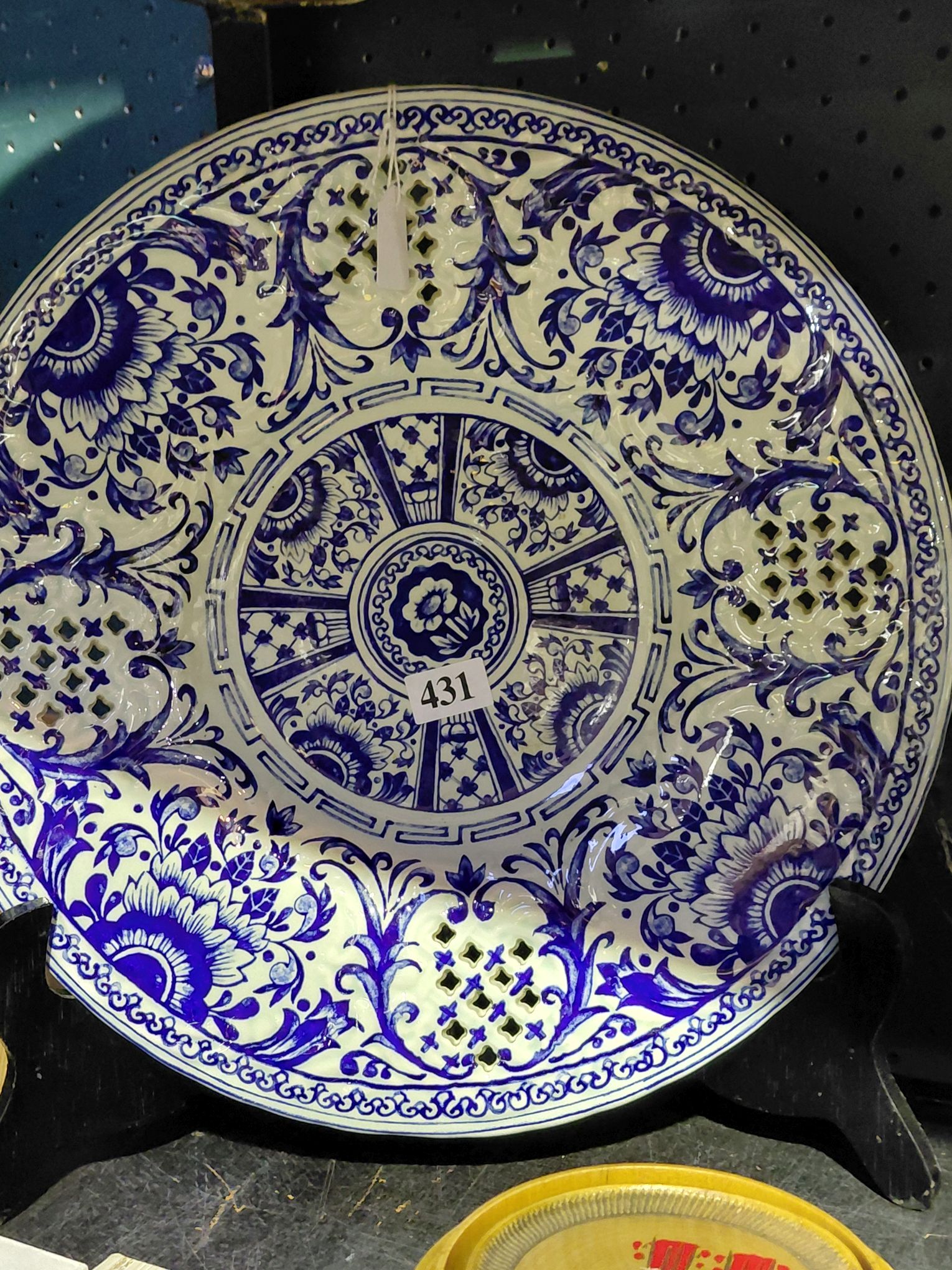 Danish 'Boch' Reticulated Cabinet Plate