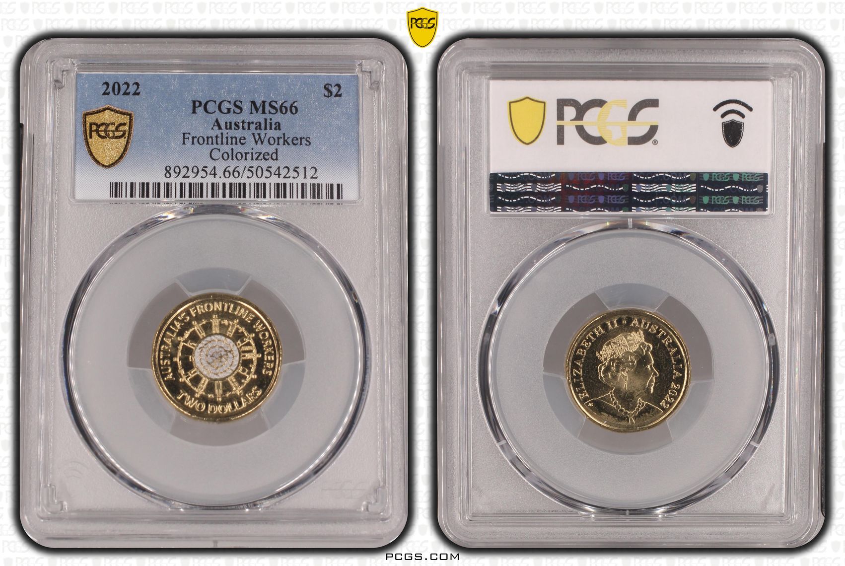 Frontline Workers Colorized, Two Dollar, 2022, PCGS MS66