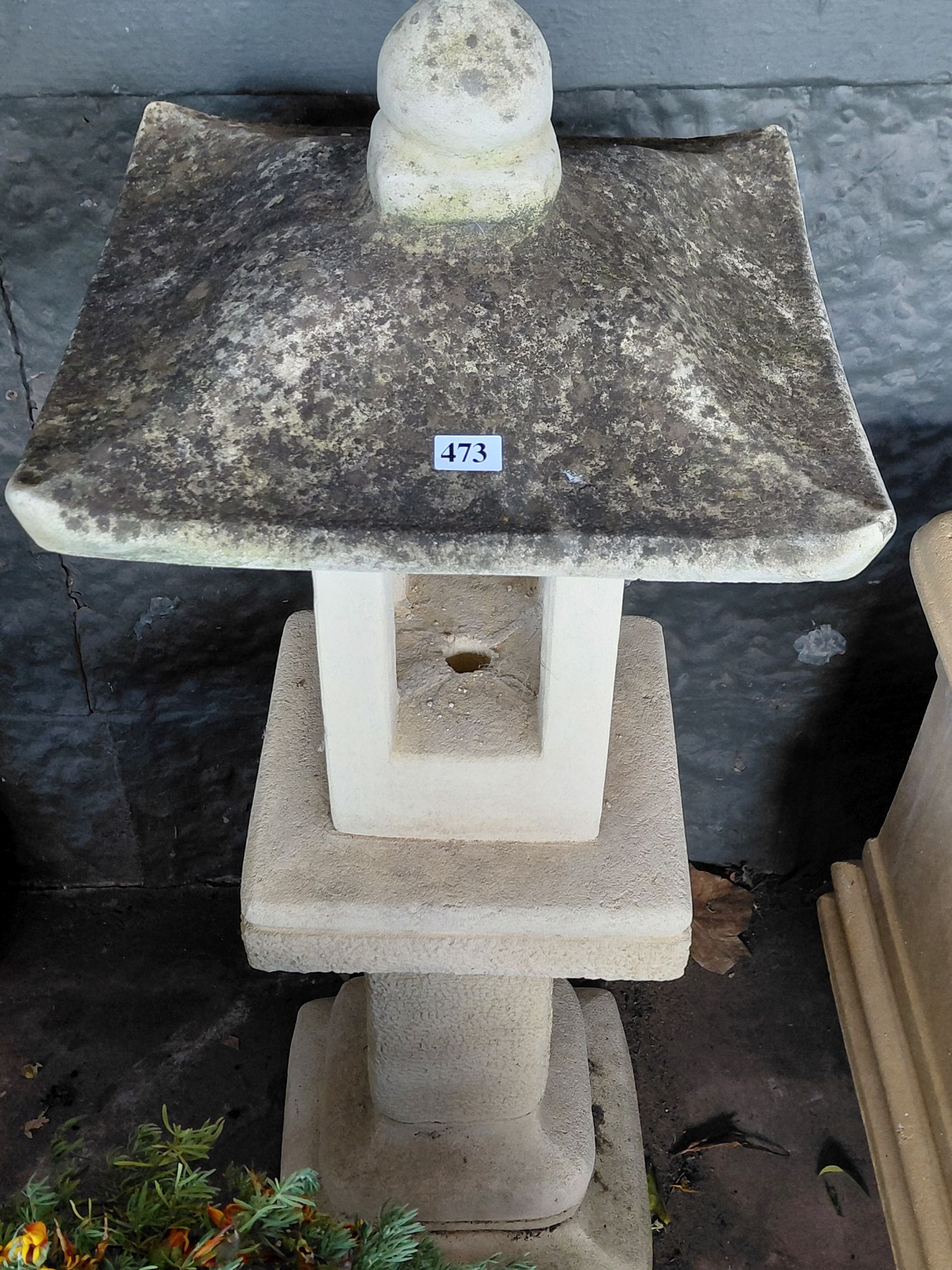473 · CONCRETE PAGODA ORNAMENT