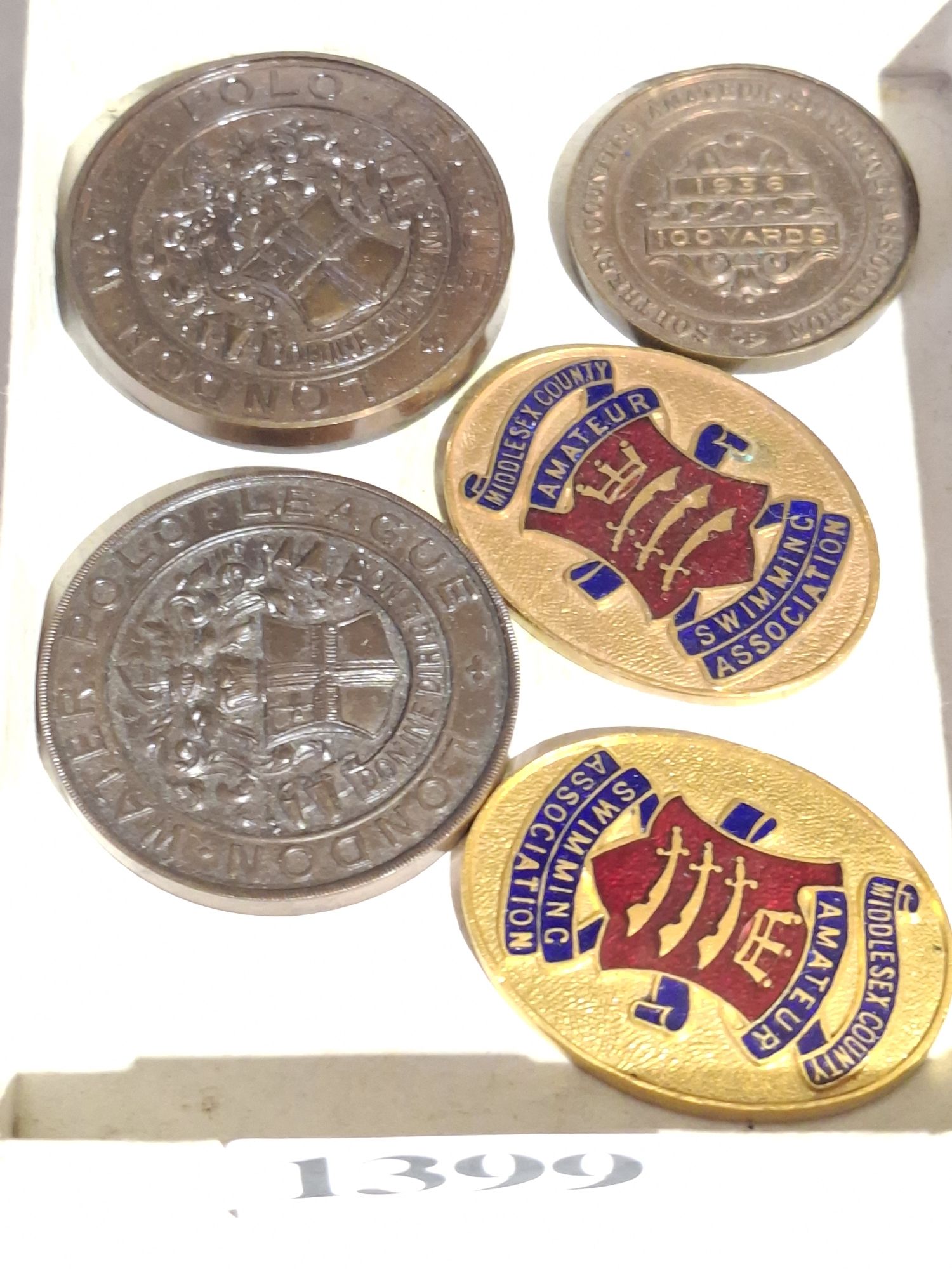 1399 · COLLECTION OF SPORTING MEDALLIONS