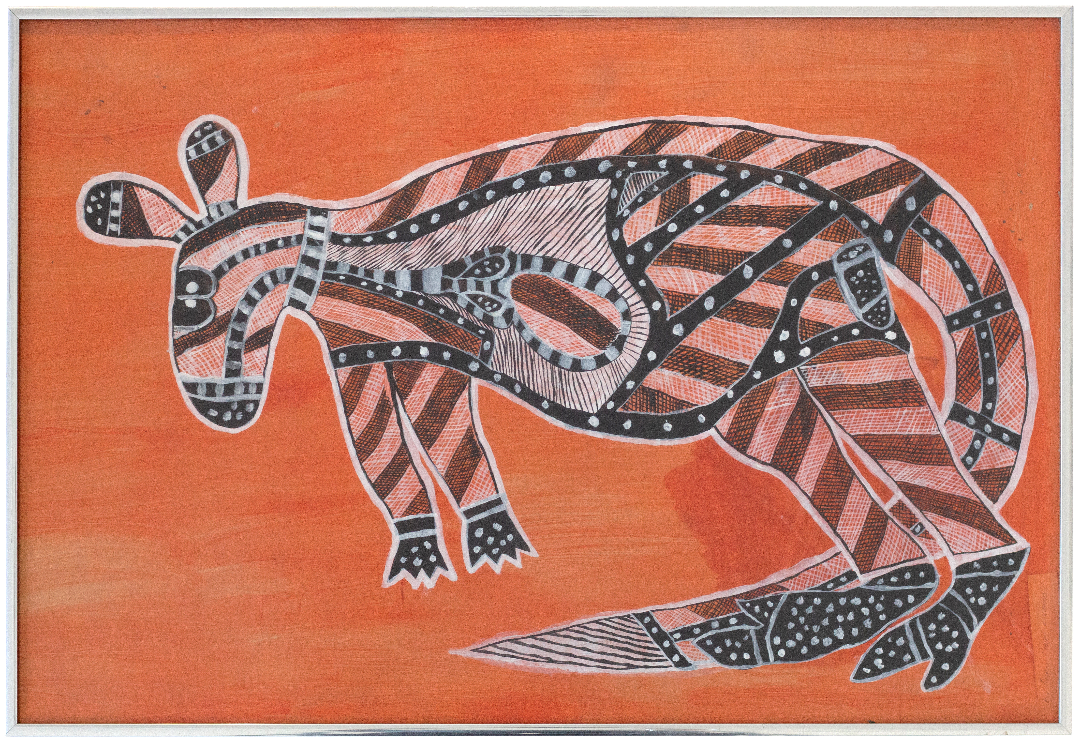 Alan Palm Island (1961-), Kangaroo Painting, 1990s, VGC