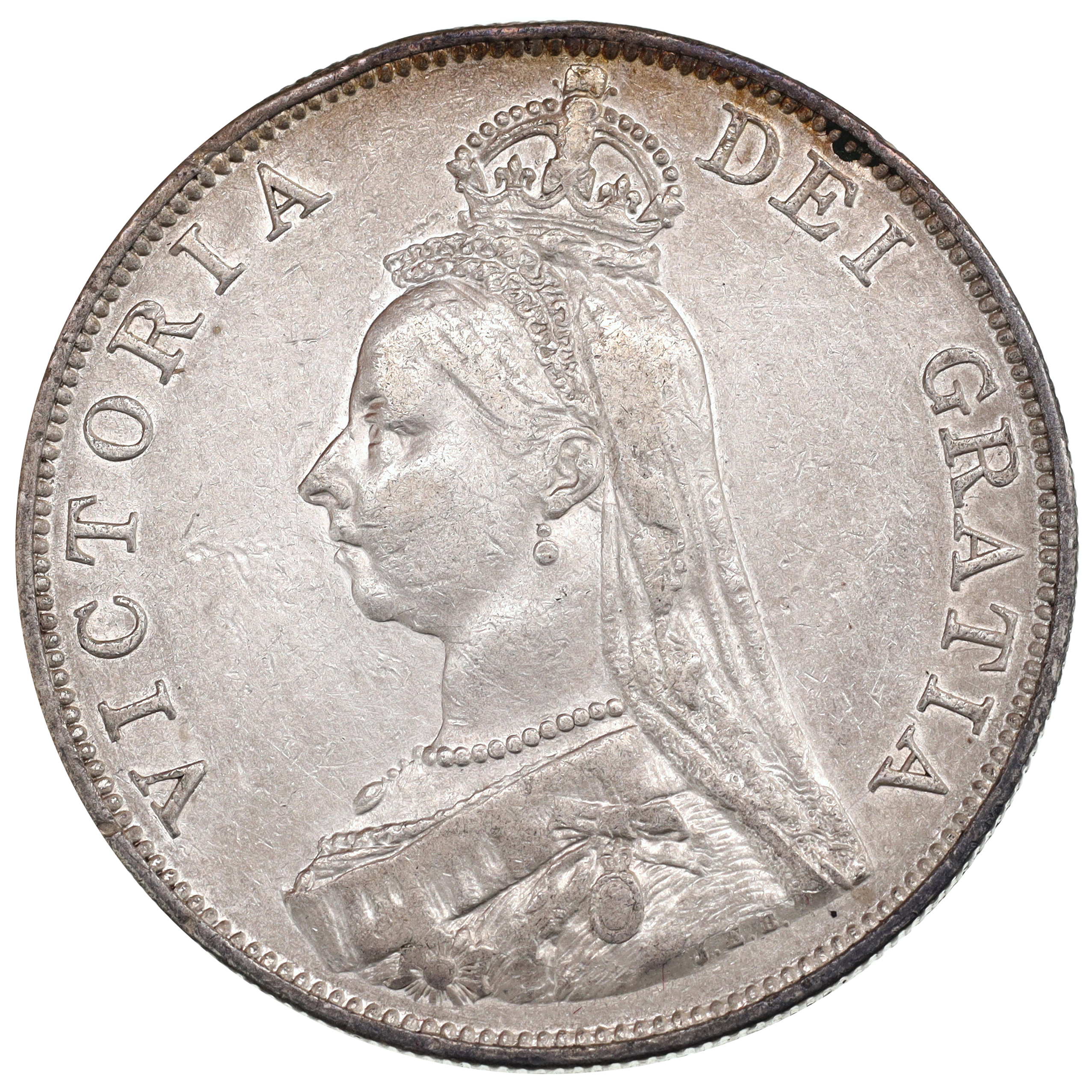 イギリス 1890年 ダブルフローリン 銀貨 ヴィクトリア ジュビリー 