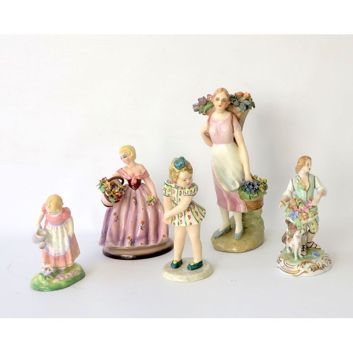 COLLECTION OF ROYAL DOULTON, GOLDSCHEIDER, ITALIAN AND STAFFORDSHIRE FIGURES