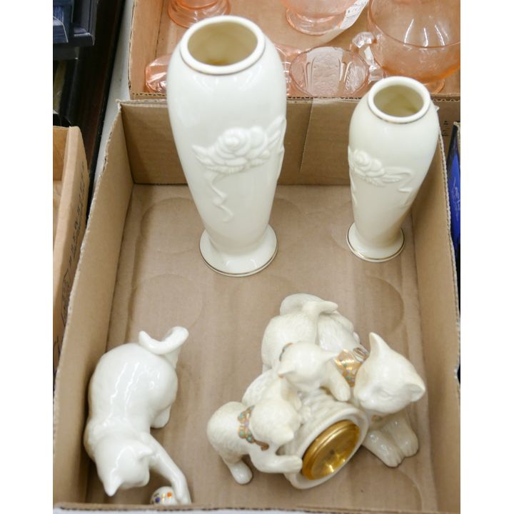 Box 4pc Lenox Vases & Figurines