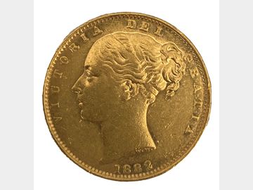 1882 VICTORIA YOUNG HEAD SYDNEY MINT SHIELD GOLD SOVEREIGN