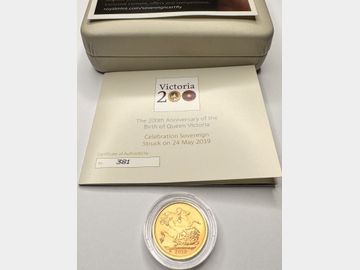 2019 200TH ANNIVERSARY OF BIRTH OF VICTORIA STRUCK ON THE DAY GOLD SOVEREIGN