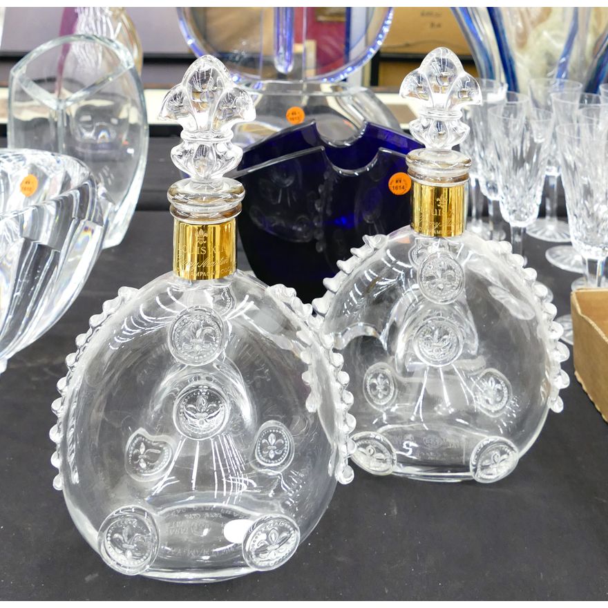 2pc Baccarat Louis XIII Crystal Decanters 11''