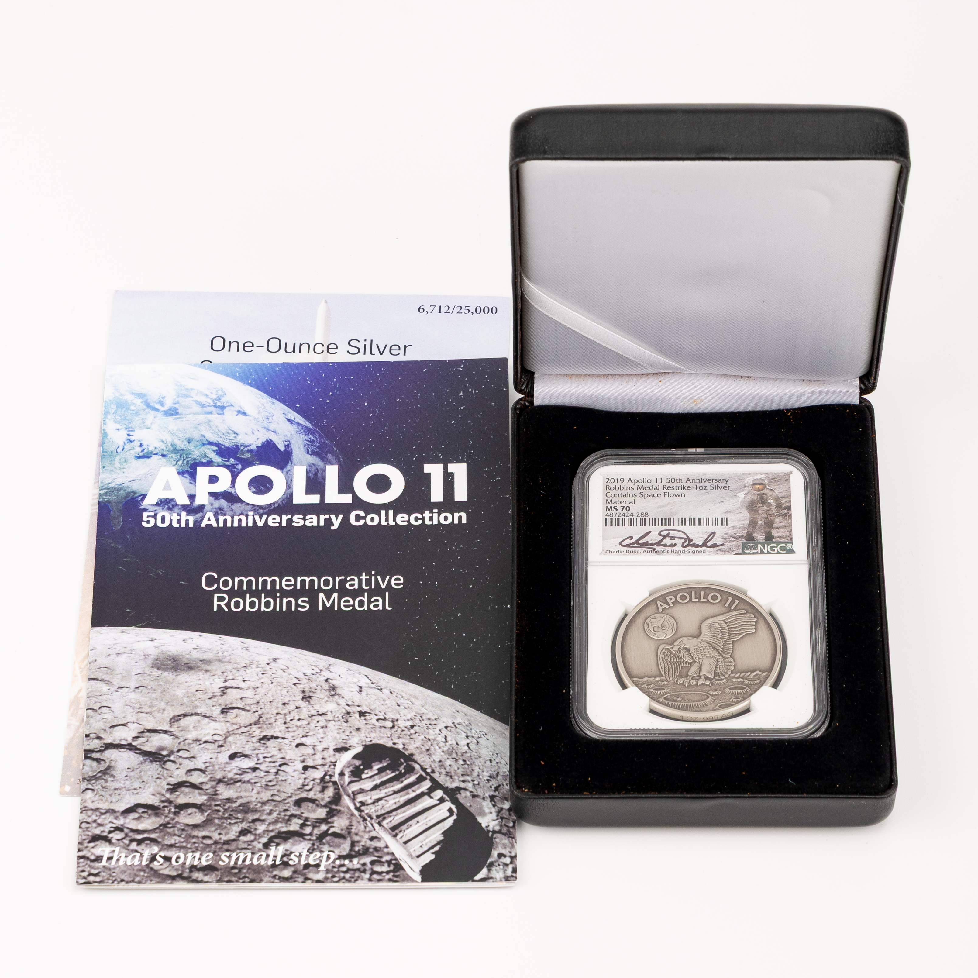 94 · United States, Apollo 11 50th Anniversary Robbins Medal, 2019, NGC MS70