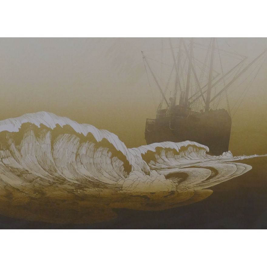 Elton Bennett (1910-1974, WA) 'The Cruel Sands' Pencil Signed Serigraph Loose- 19x25''