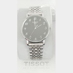 LADIES TISSOT WATCH STAINLESS STEEL - GREY DIAL EXCELLENT CONDITION WITH BOX - 51929/3351