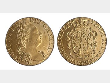 1781 GEORGE III GOLD GUINEA (EX-MOUNT)