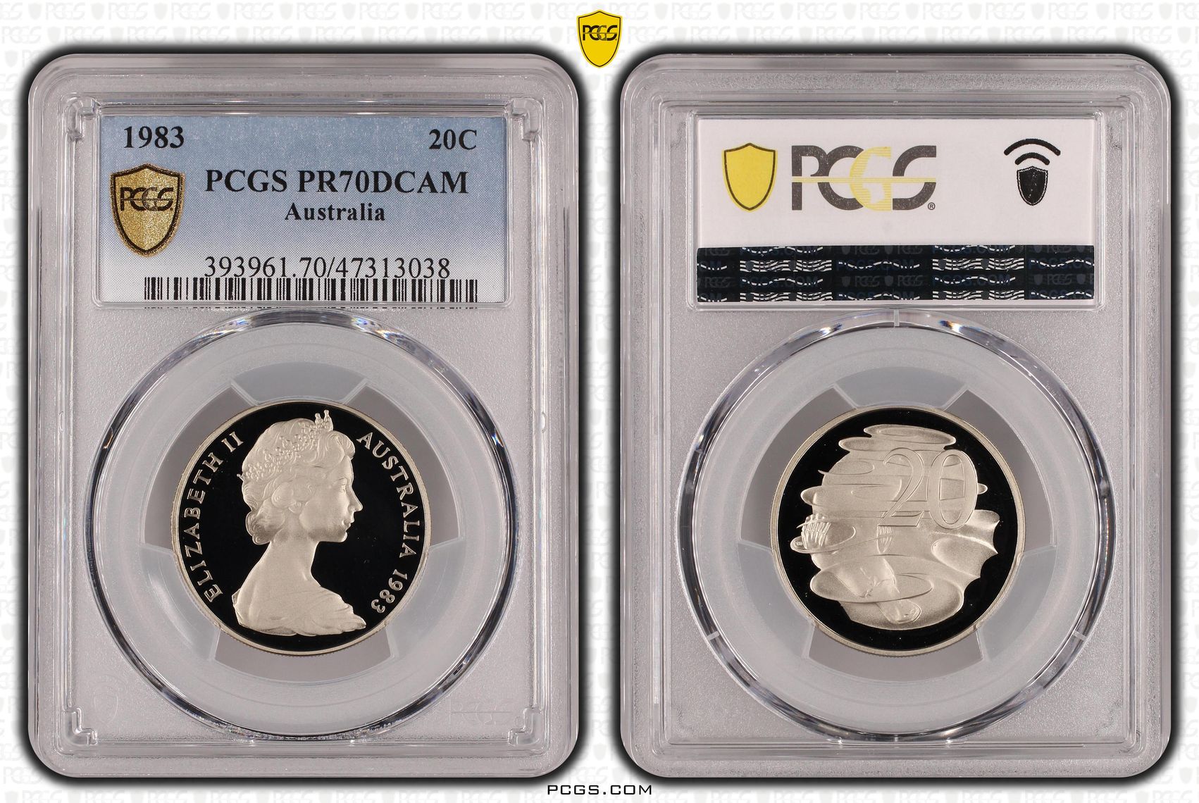 Elizabeth II, Twenty Cent, 1983, PCGS PR70DCAM