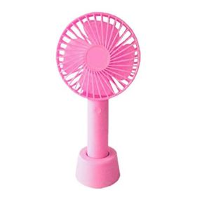 Mini Rechargeable Handheld Fan with Stand Pink |