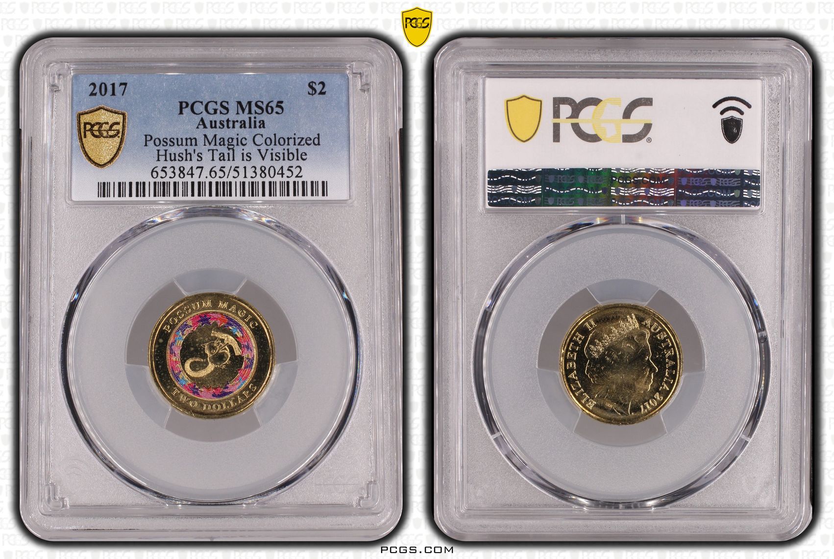 Possum Magic - Hush's Tail is Visible, Two Dollar, 2017, PCGS MS65