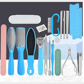 20 IN 1 PROFESSIONAL PEDICURE TOOLS SET STAINLESS STEEL FOOT CARE KIT TO REMOVE HARD SKIN HEAD SKIN - 51221/478