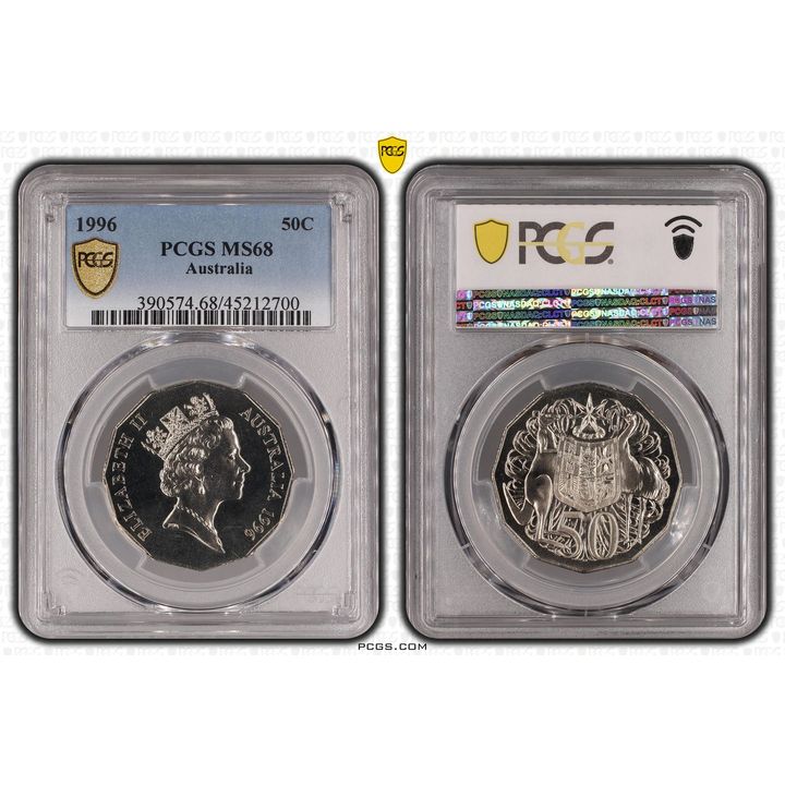 Elizabeth II, Fifty Cent, 1996, PCGS MS 68