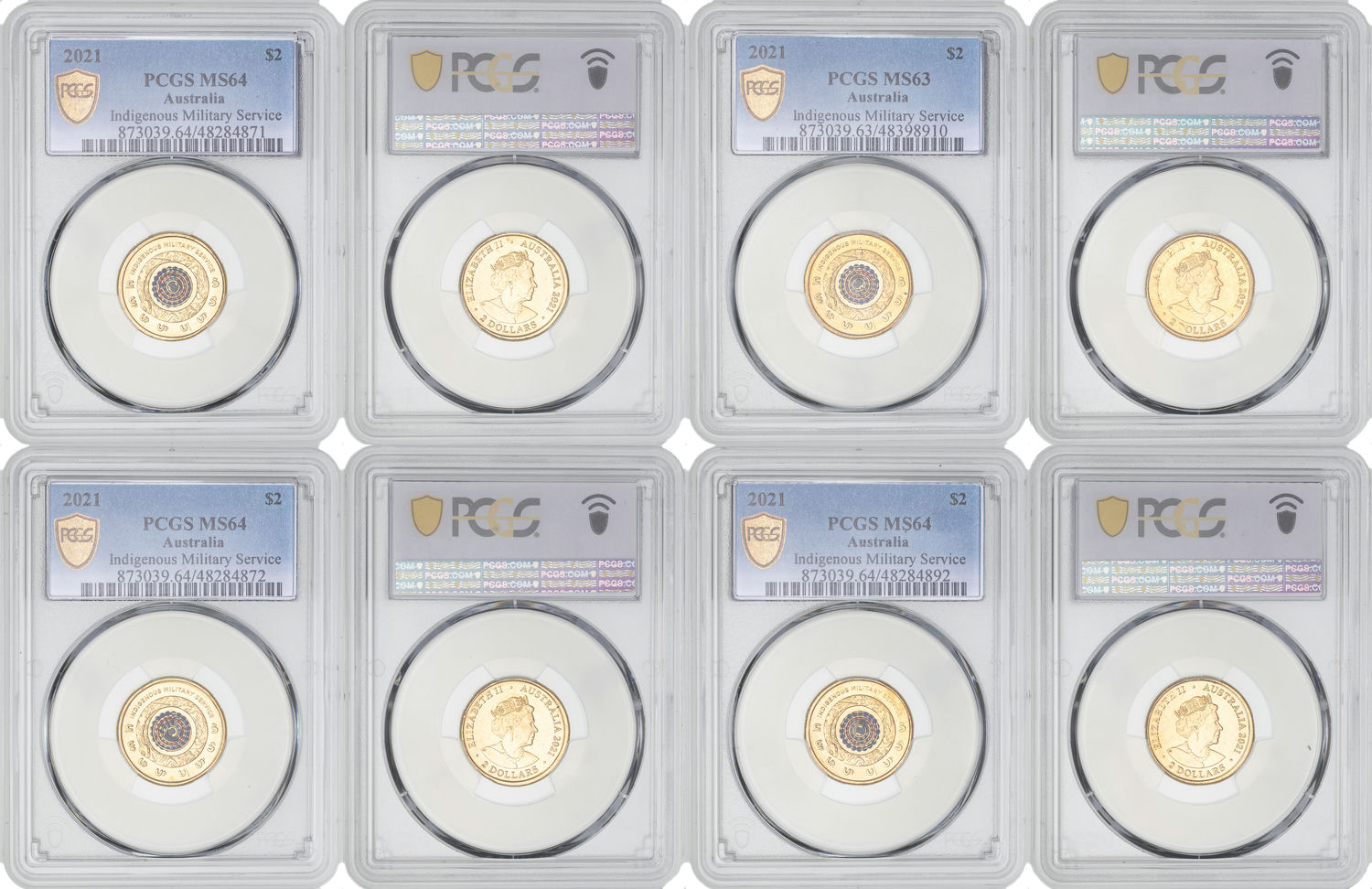 Elizabeth II, Indigenous Military Service, Two Dollars, 2021, PCGS MS63 - MS64